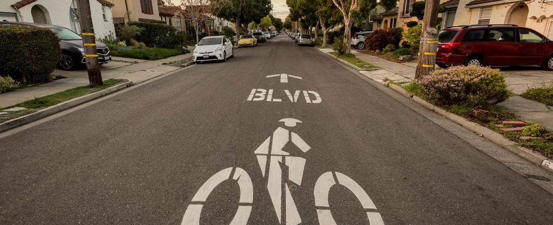 A bicycle lane.